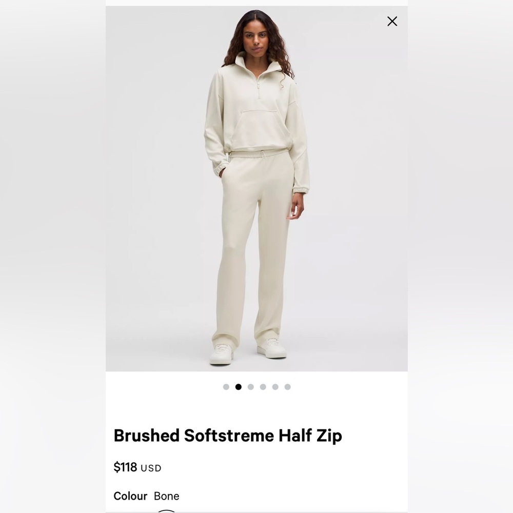 Lululemon Athletica Softstreme Bone Sweat Set